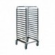 chariot 16 niveaux PLAT 60x40 , Inox 18/10 brossé