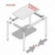 Table inox kit à monter 70 cm (S60) ATTENTION profondeur de 60 cm