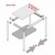 Table inox kit à monter 100 cm (S60) ATTENTION profondeur de 60 cm