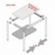 Table inox kit à monter 140 cm (S60) ATTENTION profondeur de 60 cm