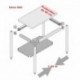 Table inox kit à monter 160 cm (S60) ATTENTION profondeur de 60 cm