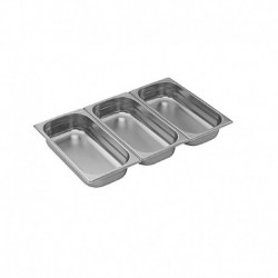 Bac Gastro Inox GN 1/3, hauteur 10 cm 32,5x17,6 cm