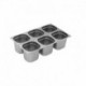 Bac Gastro Inox GN 1/6, hauteur 10 cm 17,6x16,2 cm