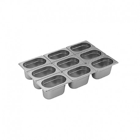 Bac Gastro Inox GN 1/9, hauteur 06.5 cm 10,8x17,6 cm