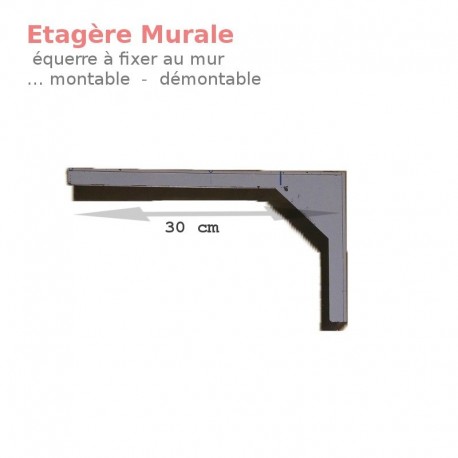 Equerre pour étagère 30cm     ATTENTION ce produit est un KIT vous devez sélectionner plusieurs composants