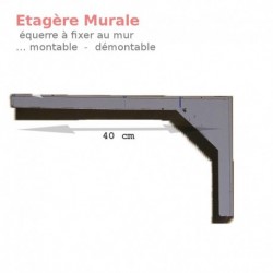 Equerre pour étagère 40cm     ATTENTION ce produit est un KIT vous devez sélectionner plusieurs composants