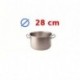 casserole faitout inox 28 cm